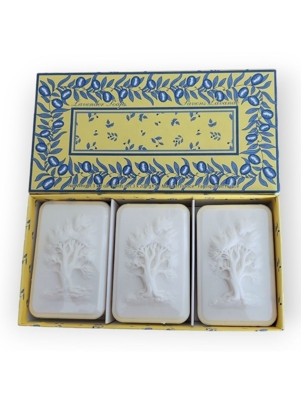Lorcos French Lavender Soaps Set of 3 Soaps NIB